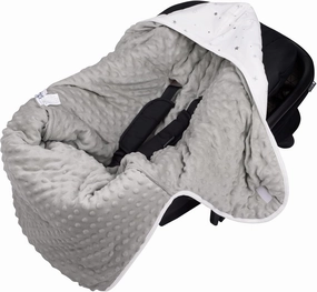 Bebamour Winter Car Seat Cover and Baby Swaddle Blanket - Newborn Wrap for Girls Boys, Warm Winter