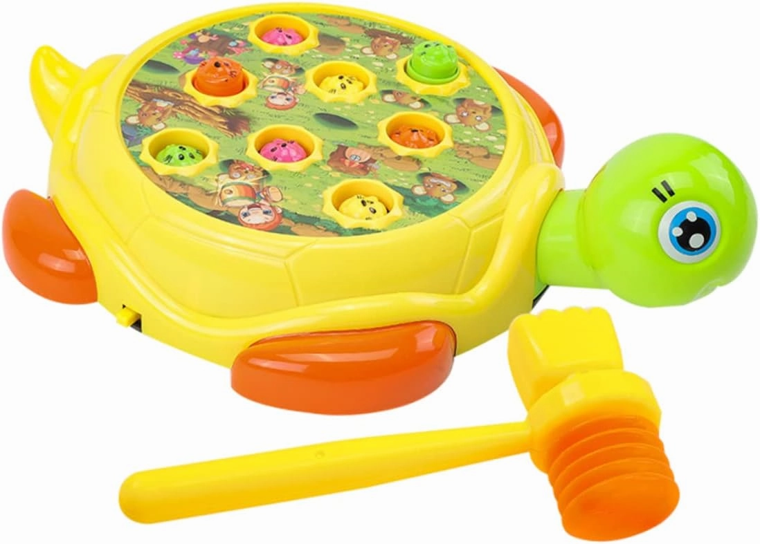 BESPORTBLE 1set Electric Music Knocking Toy for Boy Girl Interactive Training Plaything Cartoon Turtle Design Fun Hammer Activity for Hand-Eye Coordination and Concentration Boys and Girls