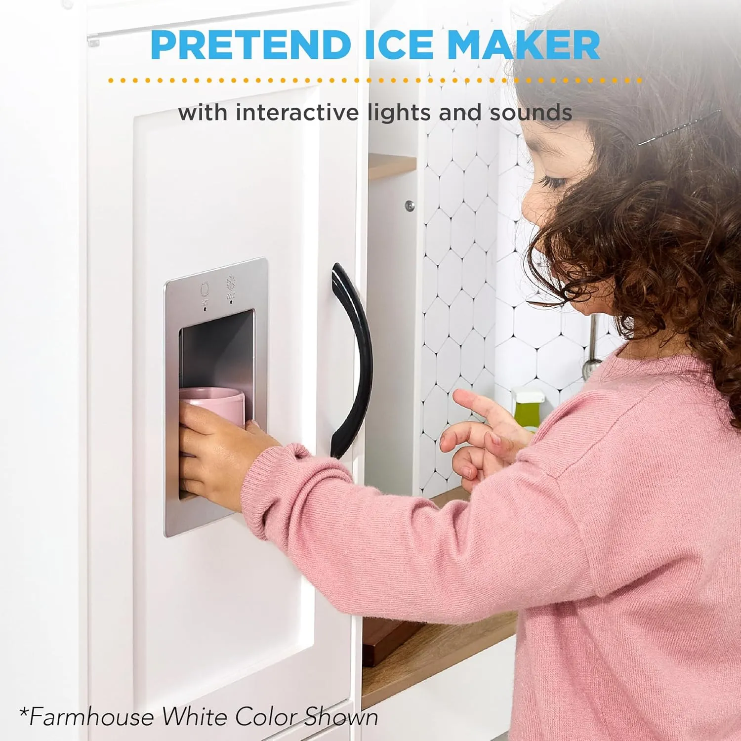 Best Choice Products Pretend Play Corner Kitchen, Ultimate Interactive Wooden Kids Playset w/Lights & Sounds, Ice Maker, Hood - Sage
