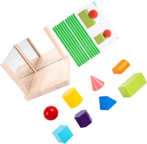 BESTonZON 1set Geometric Shape Blocks Toy for Boys and Girls Early Educational Mirror Plaything for Cognitive Development and Spatial Thinking Skills Construction Puzzle