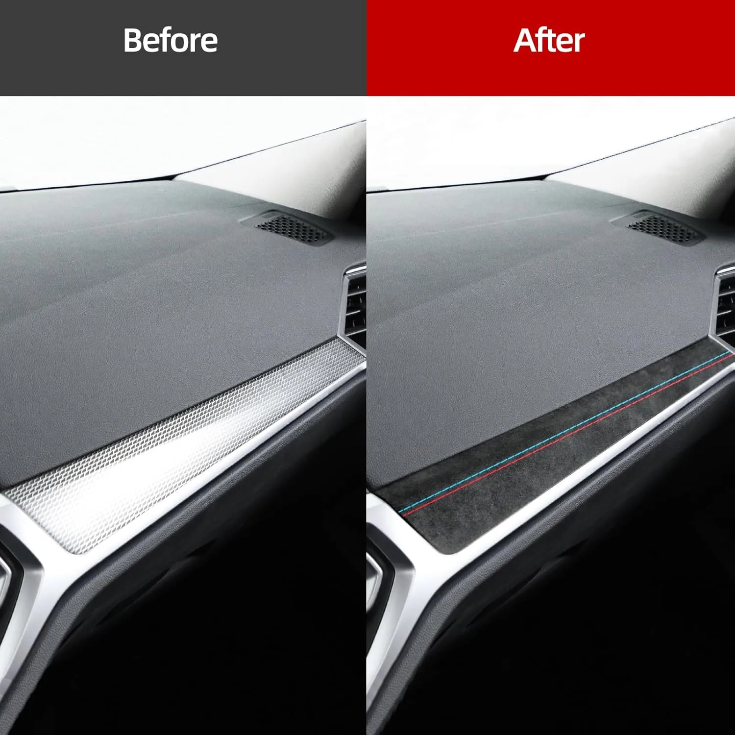 Betterhumz Car Central Instrument Dashboard Cover Trim Compatible with BMW G20 G28 G42 G23 3 4 Series 318i 320i 330i M340i 2020-2023 Car Interior Accessories for Alcantara Style A