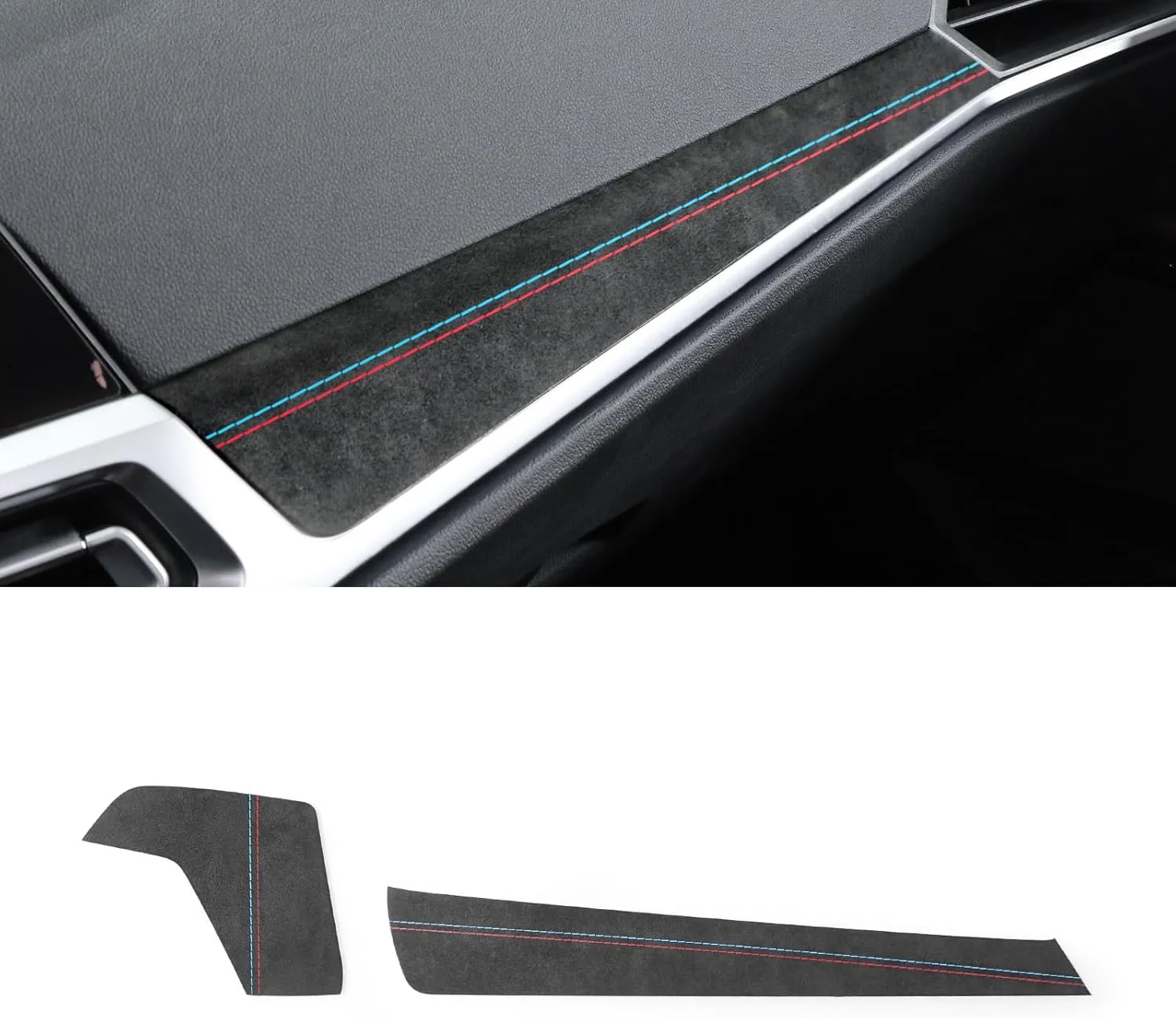 Betterhumz Car Central Instrument Dashboard Cover Trim Compatible with BMW G20 G28 G42 G23 3 4 Series 318i 320i 330i M340i 2020-2023 Car Interior Accessories for Alcantara Style A