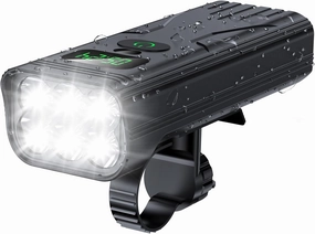 Bike Lights Set, Ultra-Long Battery Life 9000 Lumen Bike Light for Night Riding, Bike Headlight and Rear, IPX6 Waterproof, All-Aluminum Construction – Ideal for Mountain, Road, and City Cycling