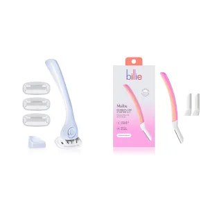 Billie Women's Razor Kit with 5 Blades   Dermaplane Starter Kit with 3 Refill Blades for Facial Hair Removal