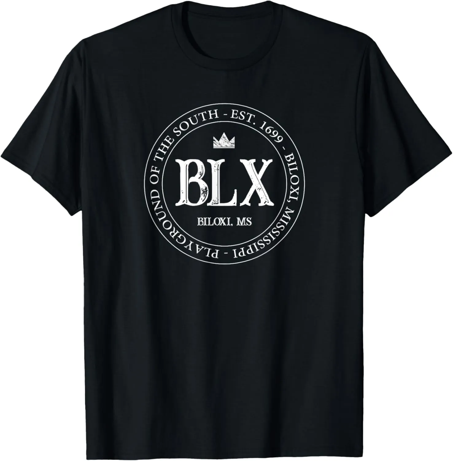 Biloxi MS Mississippi Logo Patch Badge T-Shirt