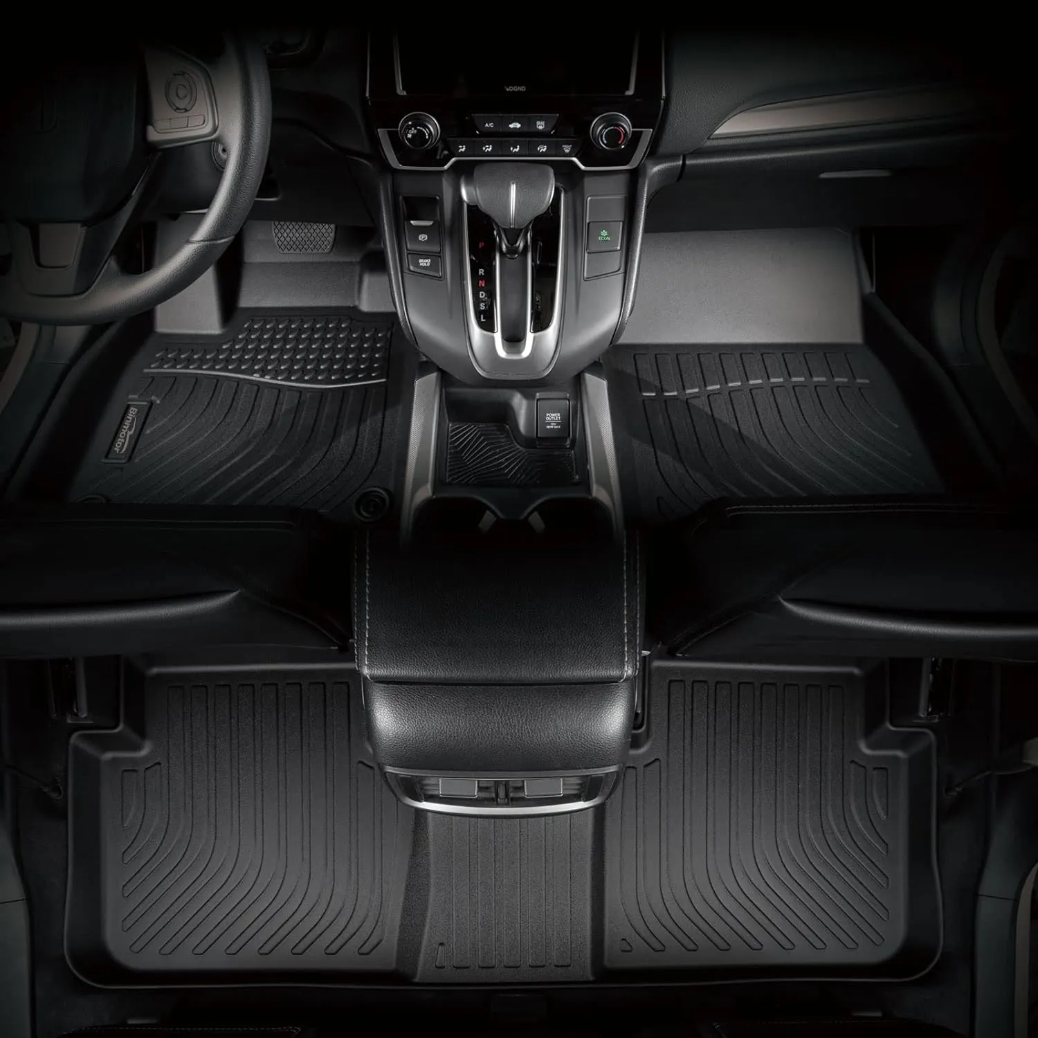 Binmotor-All Weather Floor Mats for Nissan Pathfinder 2022 2023 2024 2025, 7 Passenger, 3 Rows, Heavy Duty Car Floor Liners Pathfinder Accessories