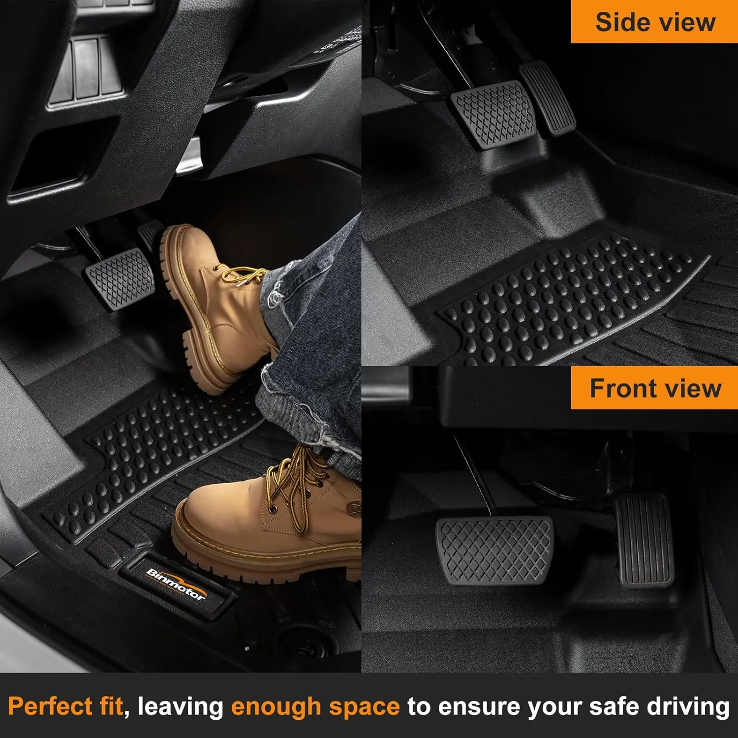 Binmotor-All Weather Floor Mats for Nissan Pathfinder 2022 2023 2024 2025, 7 Passenger, 3 Rows, Heavy Duty Car Floor Liners Pathfinder Accessories
