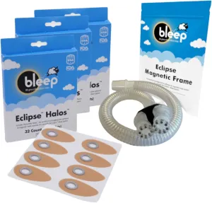 Bleep | Eclipse Magnetic Frame & 96 Halos - MagSeal Ports for Eclipse Frame | One-Size-Fits-All | Surgical Grade Adhesive - BPA, Corn, & Latex-Free | Product of USA