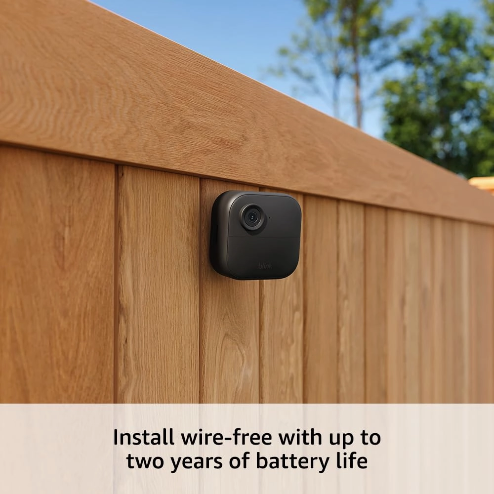 Blink Outdoor 4 (newest model) – Wireless smart security camera, two-year battery life, two-way talk. Required Sync Module not included – Add-on camera