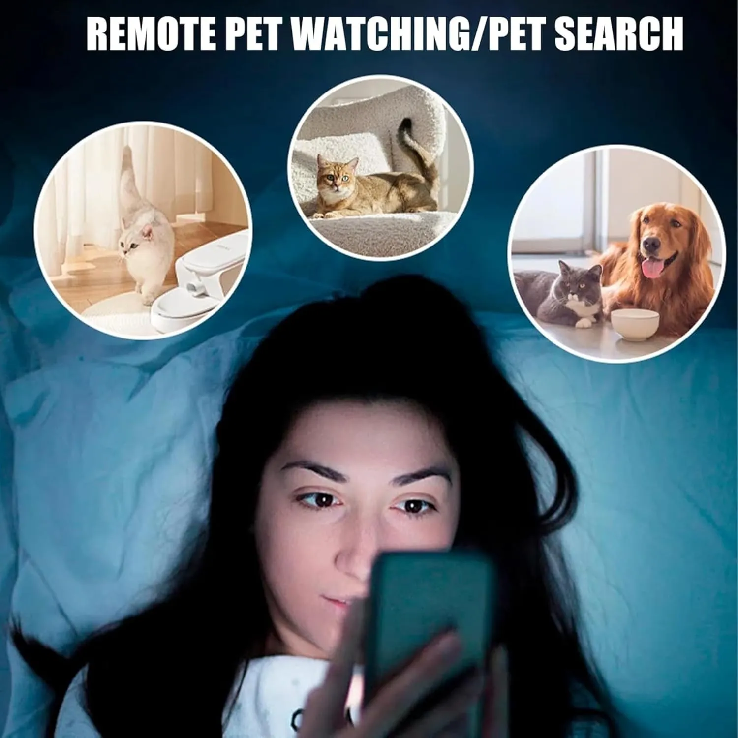 Blinky Bot Camera -360° View Blinkybot Robot, Robot Camera on Wheels, 1080p HD Wi-Fi MobilePet Cameras with App Control, 2 Way Audio, Night Vision,for Cats/Dogs/Baby/Elderly (WiFi)