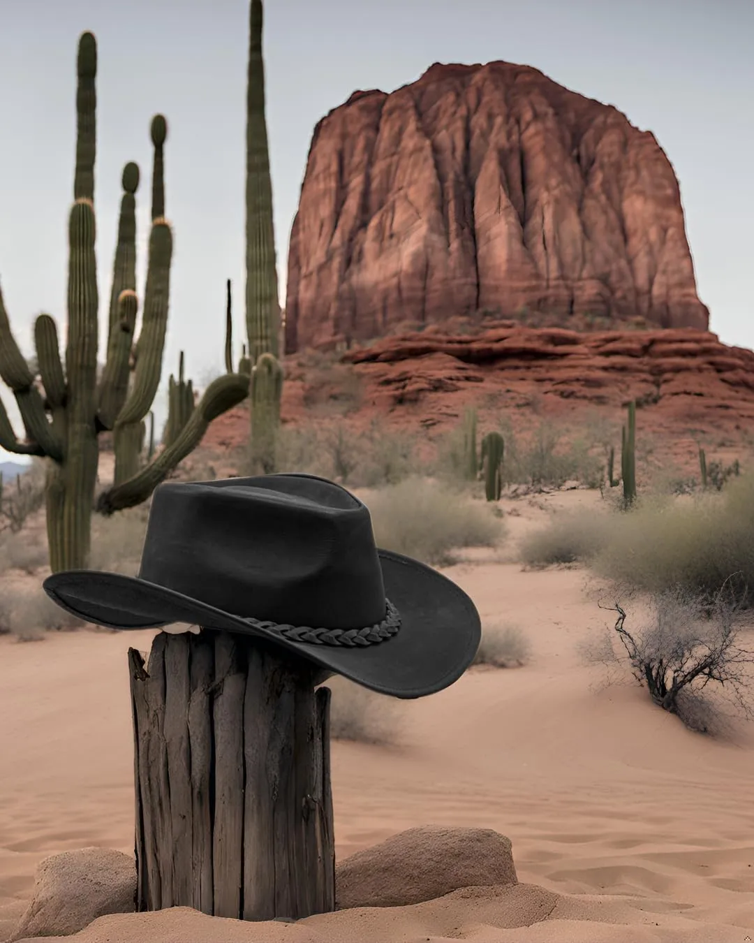 Block Grain Leather Cowboy Hat for Men Women Shape able into Out Back hat Durable Leather Hats for Men | Western hat