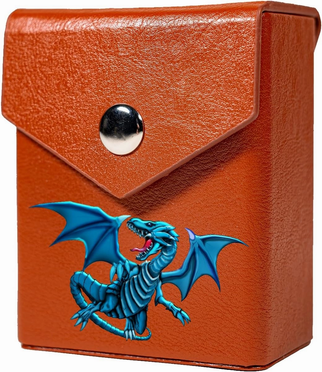 Blue Dragon Deck Box/Deck Case - Built-in Belt Loop/Clip - Hard Shell Faux Leather - Compatible with YGO, MTG, CFV, Digimon, F&B and other TCG (60 Size, Black Snap & Clip, Black)