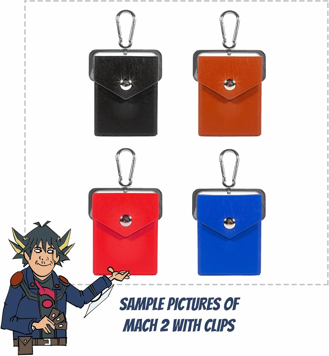 Blue Dragon Deck Box/Deck Case - Built-in Belt Loop/Clip - Hard Shell Faux Leather - Compatible with YGO, MTG, CFV, Digimon, F&B and other TCG (60 Size, Black Snap & Clip, Black)