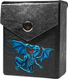 Blue Dragon Deck Box/Deck Case - Built-in Belt Loop/Clip - Hard Shell Faux Leather - Compatible with YGO, MTG, CFV, Digimon, F&B and other TCG (60 Size, Black Snap & Clip, Black)