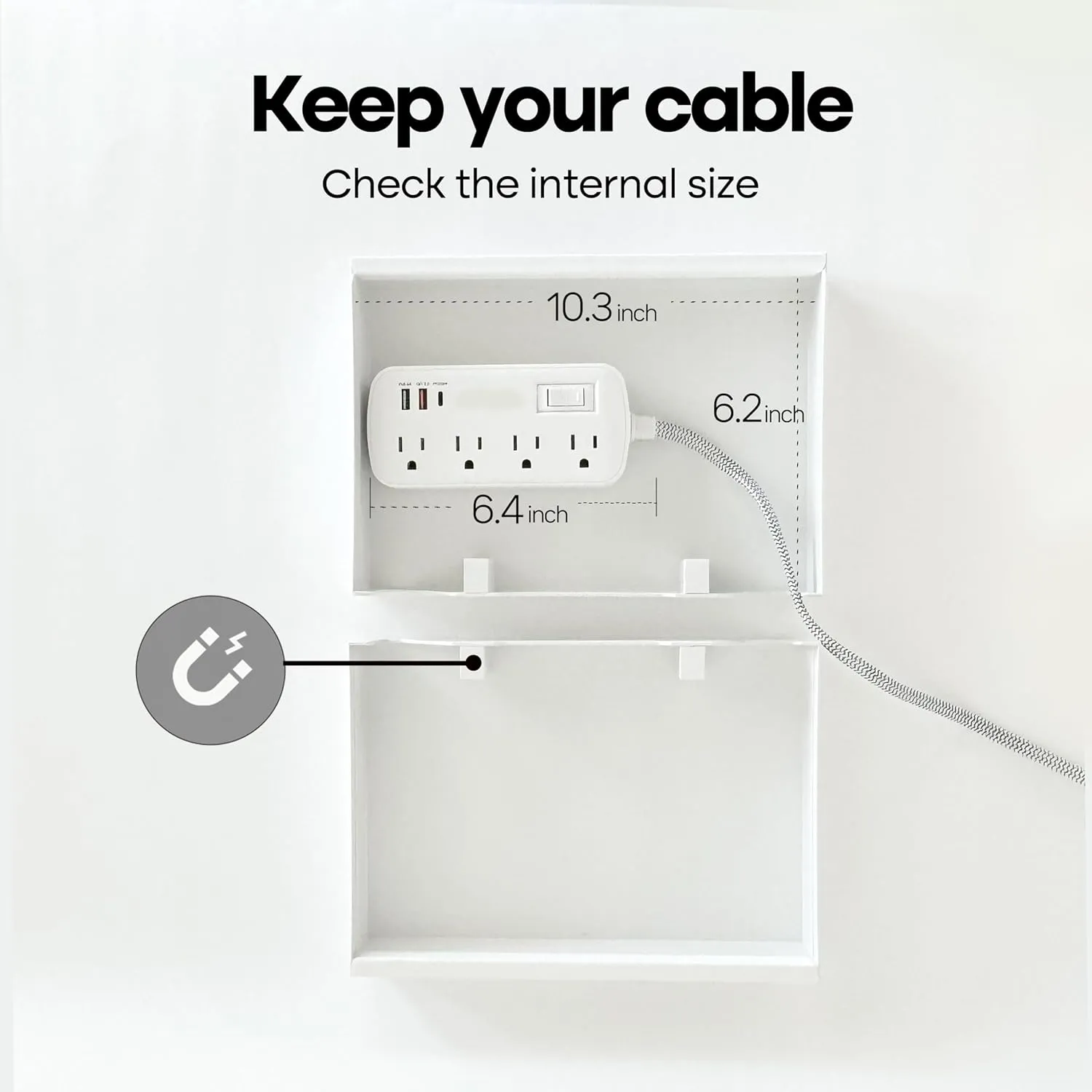 Book Shape Decorative Cable Management Box - Expandable Cable Organizer Box with Magnetic Closure for Home & Office (Libert Paris, Standard)
