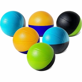 Botabee Multicolor 4" Foam Mini Basketball Set, Compatible with Nerf Basketball Hoops, Safe and Quiet Small Basketballs, Mini Hoop Basketball Set, Indoor Basketball & Basketball for Kids (6 Pack)