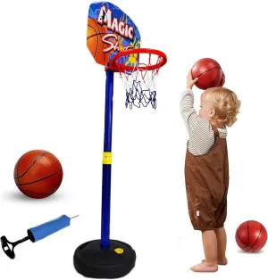 BPC Height Adjustable Kids Basketball Hoop - Secure Indoor/Outdoor Mini Basketball System with Enhanced Stability for Toddlers to Teens