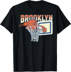Brooklyn new york city basketball net design sport players T-Shirt