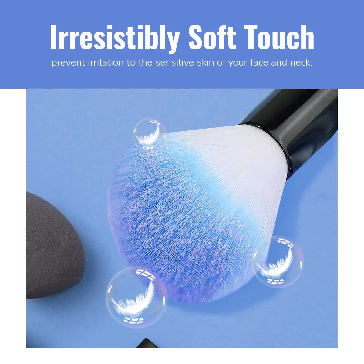 Brush set make up,Make Up Brush Set, Professional 32 Piece Makeup Brushes Foundation Powder Cream Eyebrow Eyeliner Concealer Kabuki Brush With(Color:Blue)