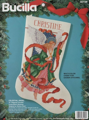 Bucilla - Celestial Angel - Counted Cross Stitch Stocking Kit 83108