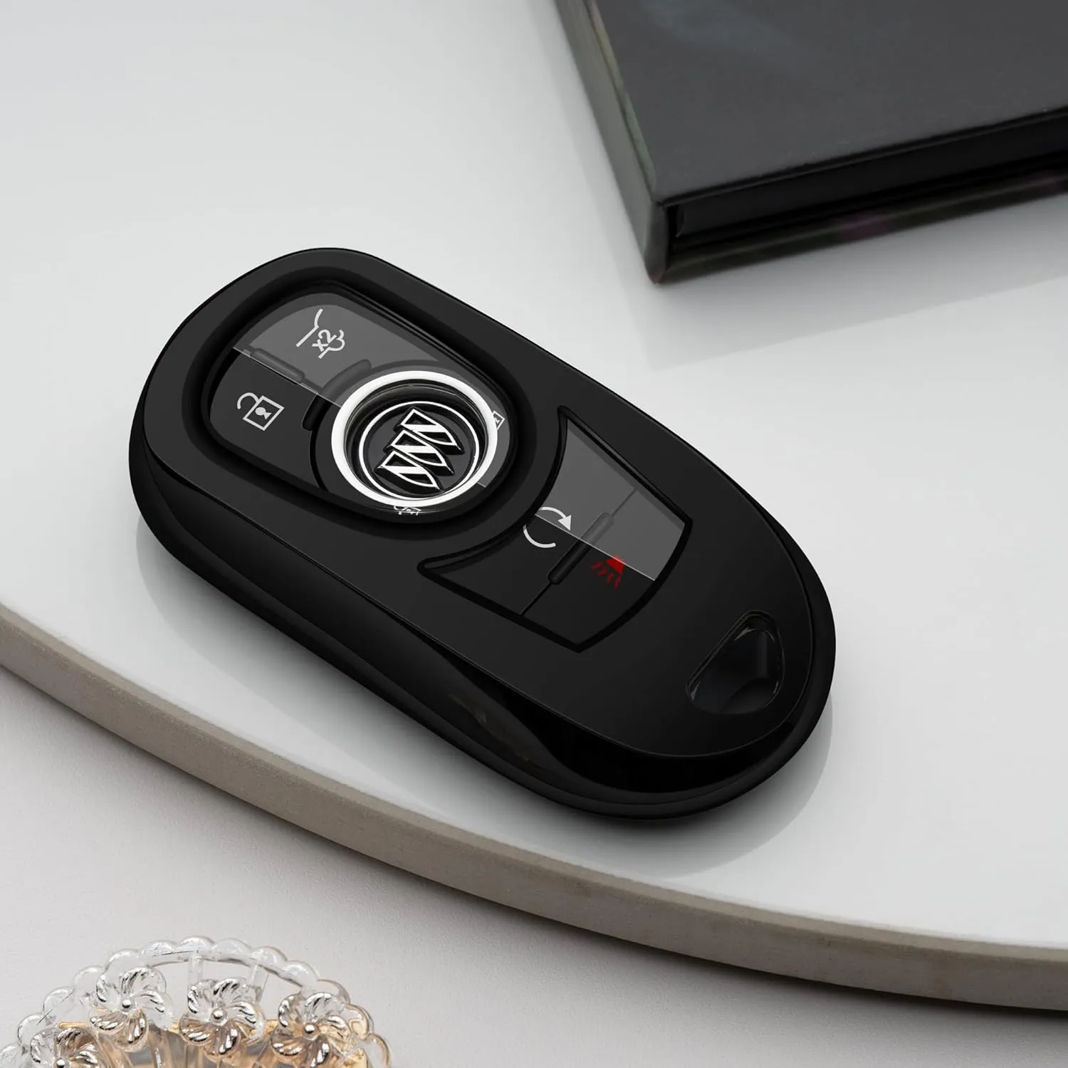 Buick Key Fob Cover Car Key Protector Case Key Chain Holder Accessories Black