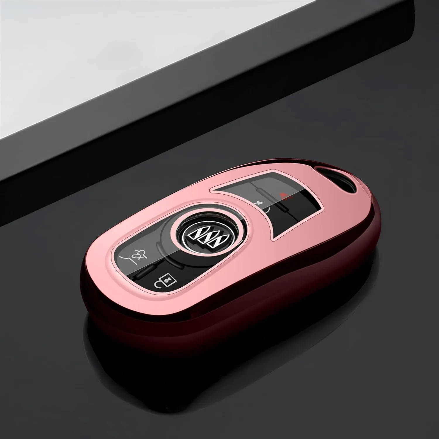 Buick Key Fob Cover Car Key Protector Case Key Chain Holder Accessories Pink