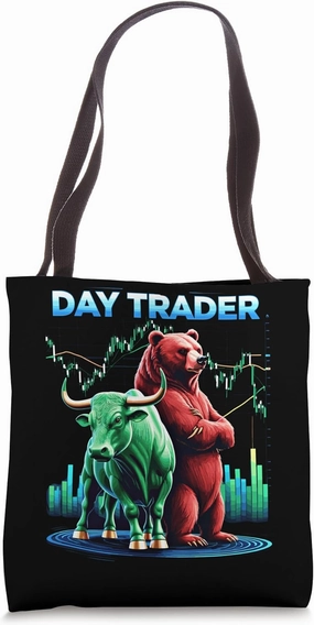 Bull Bear Forex Trader Day Trader Capitalism Capitalist Tote Bag