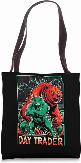 Bull Bear Forex Trader Day Trader Capitalism Capitalist Tote Bag