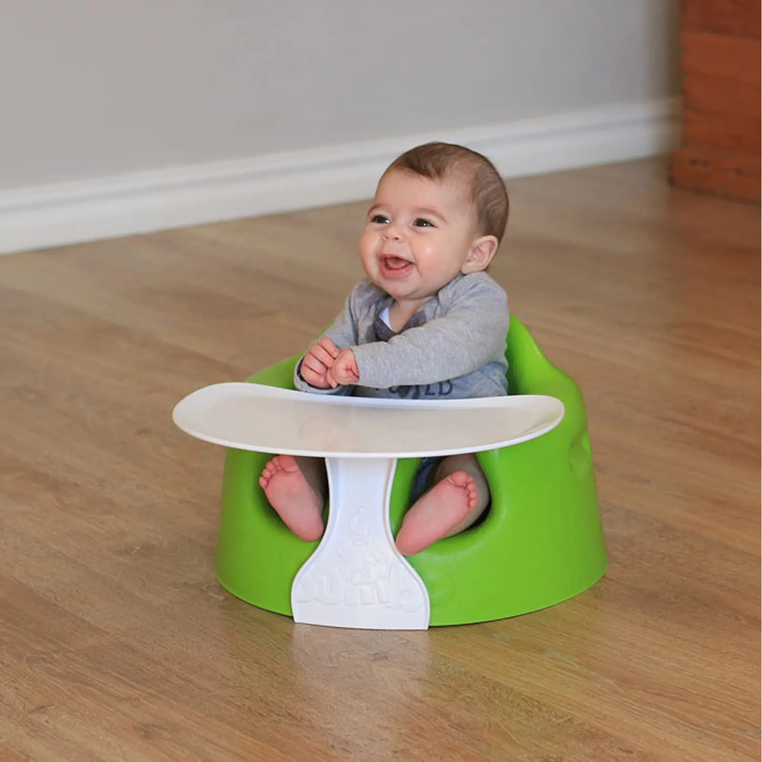 Bumbo Baby Floor Seat, Soft and Supportive Booster Chair with Harness and Tray, Pink
