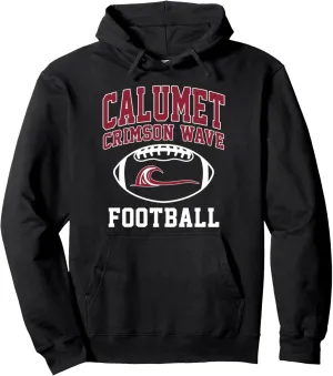 Calumet College Crimson Wave Football Athletics Vintage Pullover Hoodie
