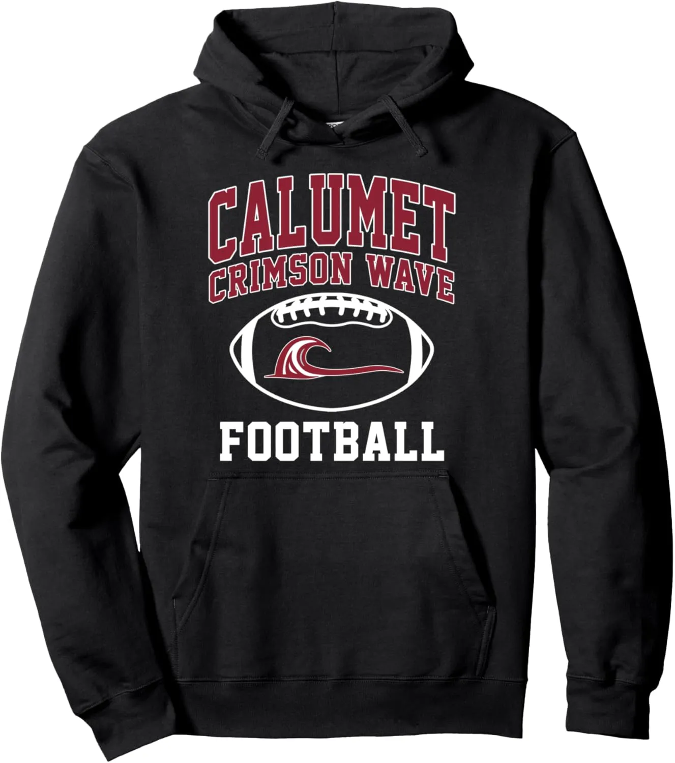Calumet College Crimson Wave Football Athletics Vintage Pullover Hoodie