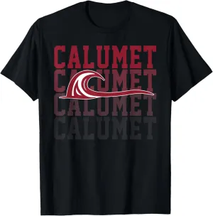 Calumet College Crimson Wave Retro Vintage Sports Men Women T-Shirt