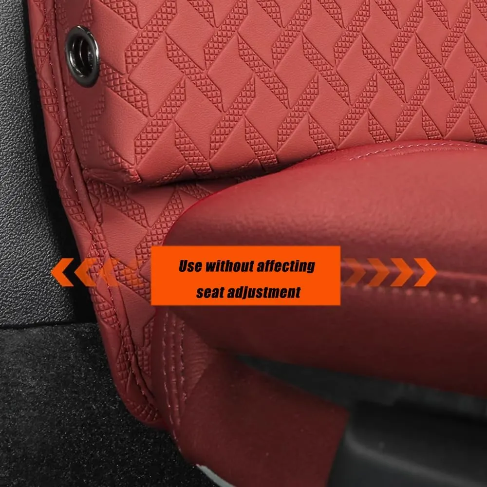 Car Seat Storage Box for Lada Granta/Largus/Niva/Niva Travel/Vesta/X-Ray/Concept, Premium Leather Car Storage Box Car Tidy Essentials with USB Charging Hole,C Orange