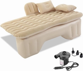 Car Air Mattress Back Seat for Chevrolet Blazer EV,Double Side Flocking Car Bed Portable Air Mattress Car Sleeping Mattress Car Accessories Cars Camping Bed,Off White