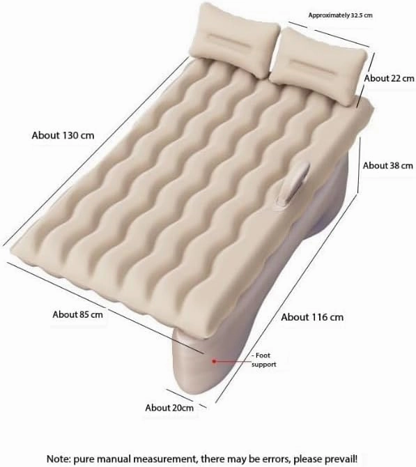 Car Air Mattress Back Seat for Chevrolet Blazer EV,Double Side Flocking Car Bed Portable Air Mattress Car Sleeping Mattress Car Accessories Cars Camping Bed,Off White