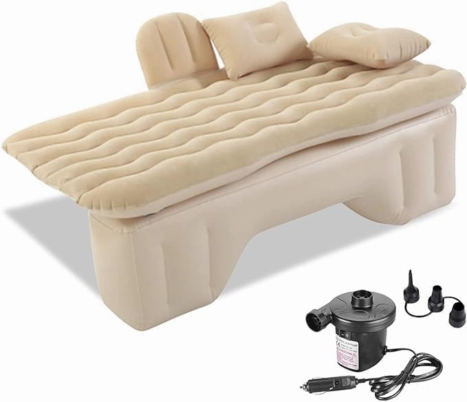 Car Air Mattress Back Seat for Chevrolet Blazer EV,Double Side Flocking Car Bed Portable Air Mattress Car Sleeping Mattress Car Accessories Cars Camping Bed,Off White