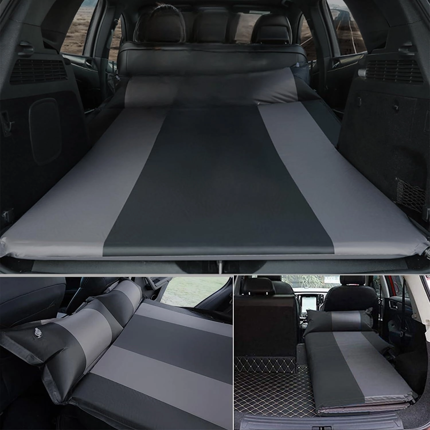 Car Automatic Inflatable Bed for BMW X4 G02 2018 2019 2020 2021 2022 2023, Portable Movable Thickened Trunk Sleeping Bed Outdoor Camping Hiking Air Mattress,Orange