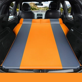 Car Automatic Inflatable Bed for BMW X4 G02 2018 2019 2020 2021 2022 2023, Portable Movable Thickened Trunk Sleeping Bed Outdoor Camping Hiking Air Mattress,Orange