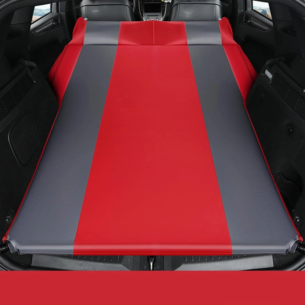 Car Automatic Inflatable Bed for BYD Tang EV 5seats 2018 2019 2020, Portable Movable Thickened Trunk Sleeping Bed Outdoor Camping Hiking Air Mattress,Red