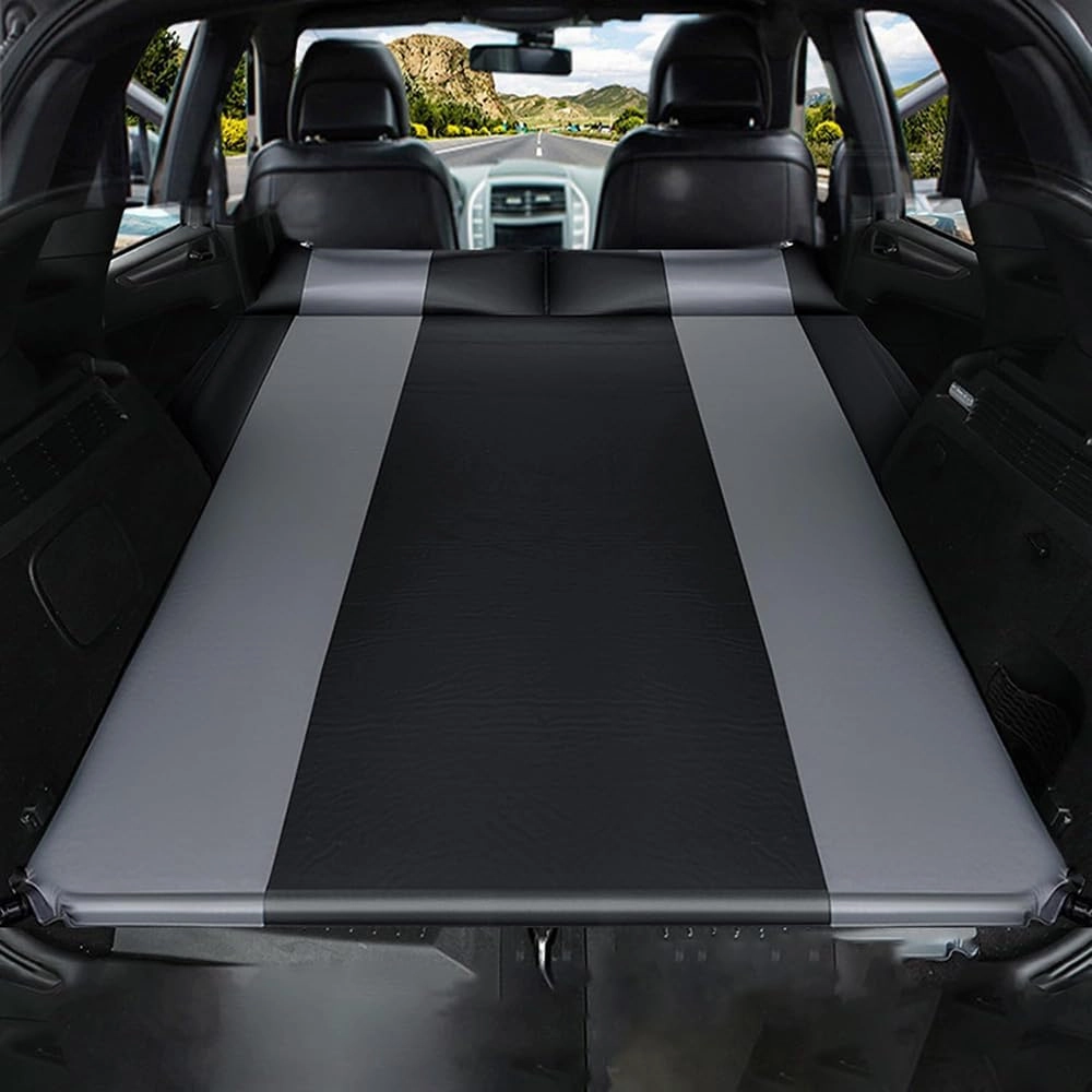 Car Automatic Inflatable Bed for Polestar 2,2019 2020 2021 2022 2023 2024, Portable Movable Thickened Trunk Sleeping Bed Outdoor Camping Hiking Air Mattress,Grey