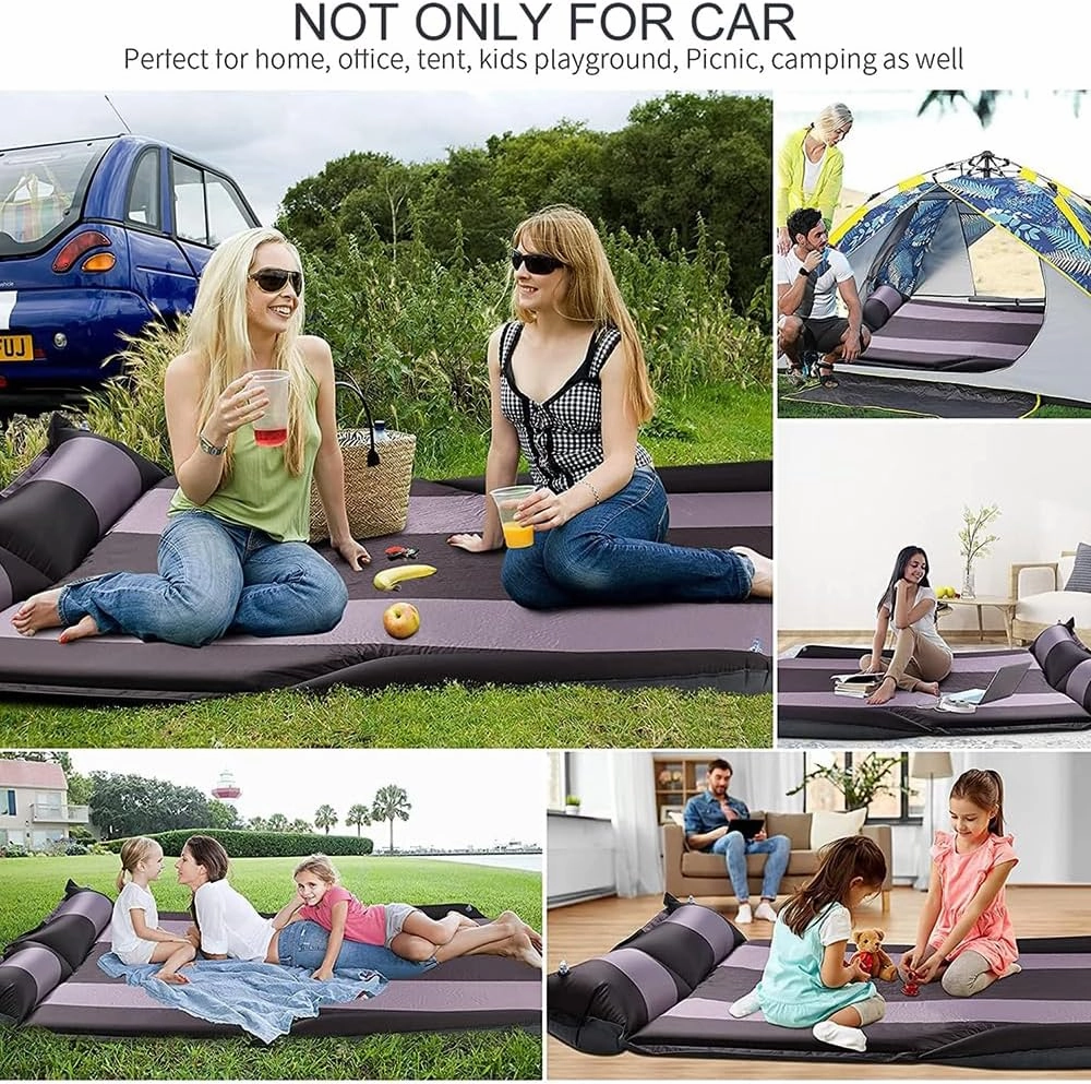 Car Automatic Inflatable Bed for Polestar 2,2019 2020 2021 2022 2023 2024, Portable Movable Thickened Trunk Sleeping Bed Outdoor Camping Hiking Air Mattress,Grey