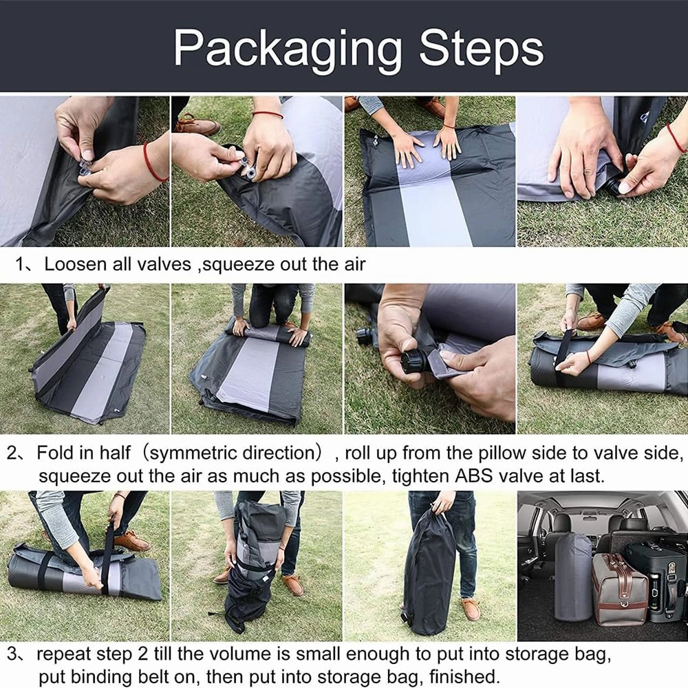 Car Automatic Inflatable Bed for Polestar 2,2019 2020 2021 2022 2023 2024, Portable Movable Thickened Trunk Sleeping Bed Outdoor Camping Hiking Air Mattress,Grey
