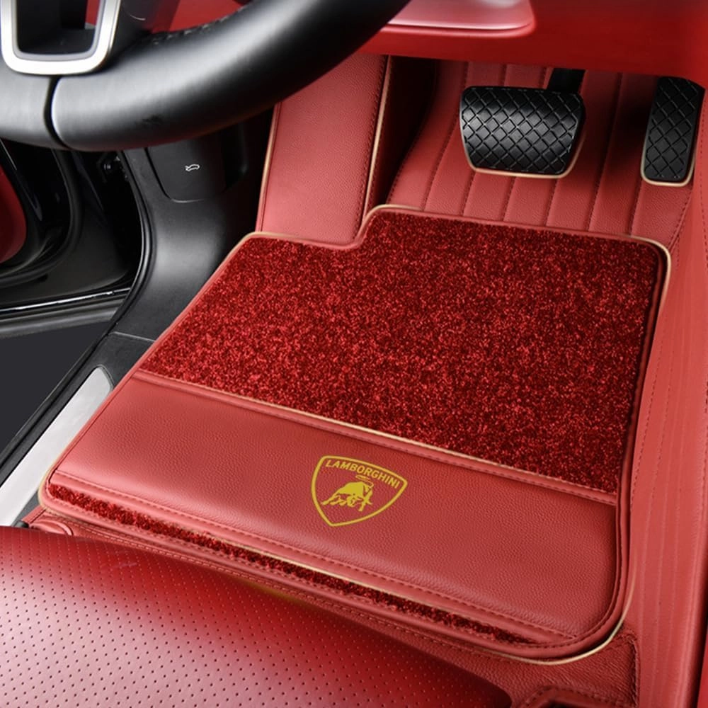 Car Floor Mats for Lamborghini Gallardo LP 570-4 Blancpain LP570-4 2011, All-Weather Protection Floor Liners Full Coverage Pads Carpets Floor Protection Underlay Accessories,E