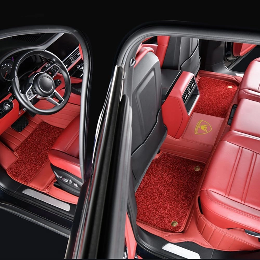 Car Floor Mats for Lamborghini Gallardo LP 570-4 Blancpain LP570-4 2011, All-Weather Protection Floor Liners Full Coverage Pads Carpets Floor Protection Underlay Accessories,E