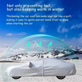 Car Hail Cover Protector compatible with VW Beetle Bug, Hail Protector Car Cover Five-layer Thickened Hail Proof Car Cover with Reflective Strips(Black)