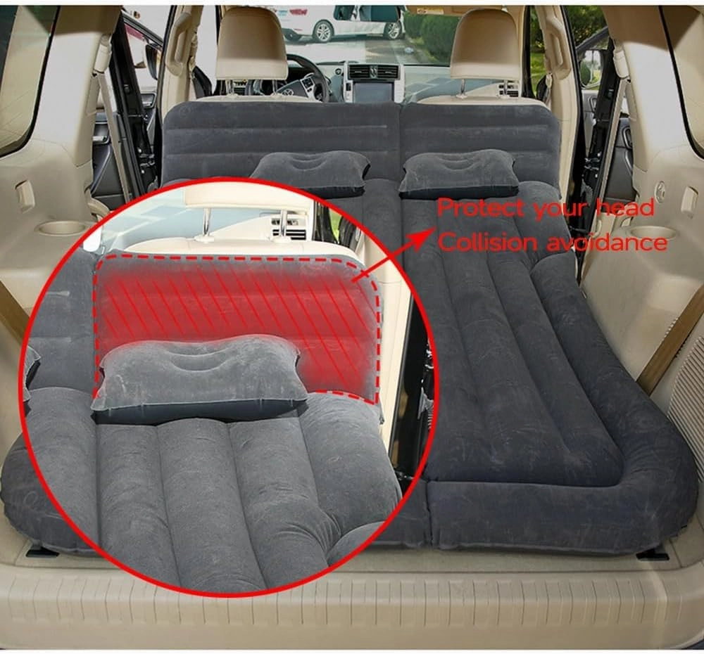 Car Inflatable Mattress for Jeep Grand Cherokee 2022 2023 2024 Rear Trunk Air Cushion Camping Travel Folding Self Inflating Sleeping Pad Back Seat Air Mattresses,Black