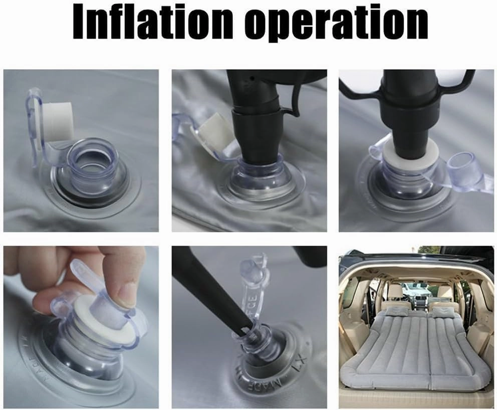Car Inflatable Mattress for Jeep Grand Cherokee 2022 2023 2024 Rear Trunk Air Cushion Camping Travel Folding Self Inflating Sleeping Pad Back Seat Air Mattresses,Black