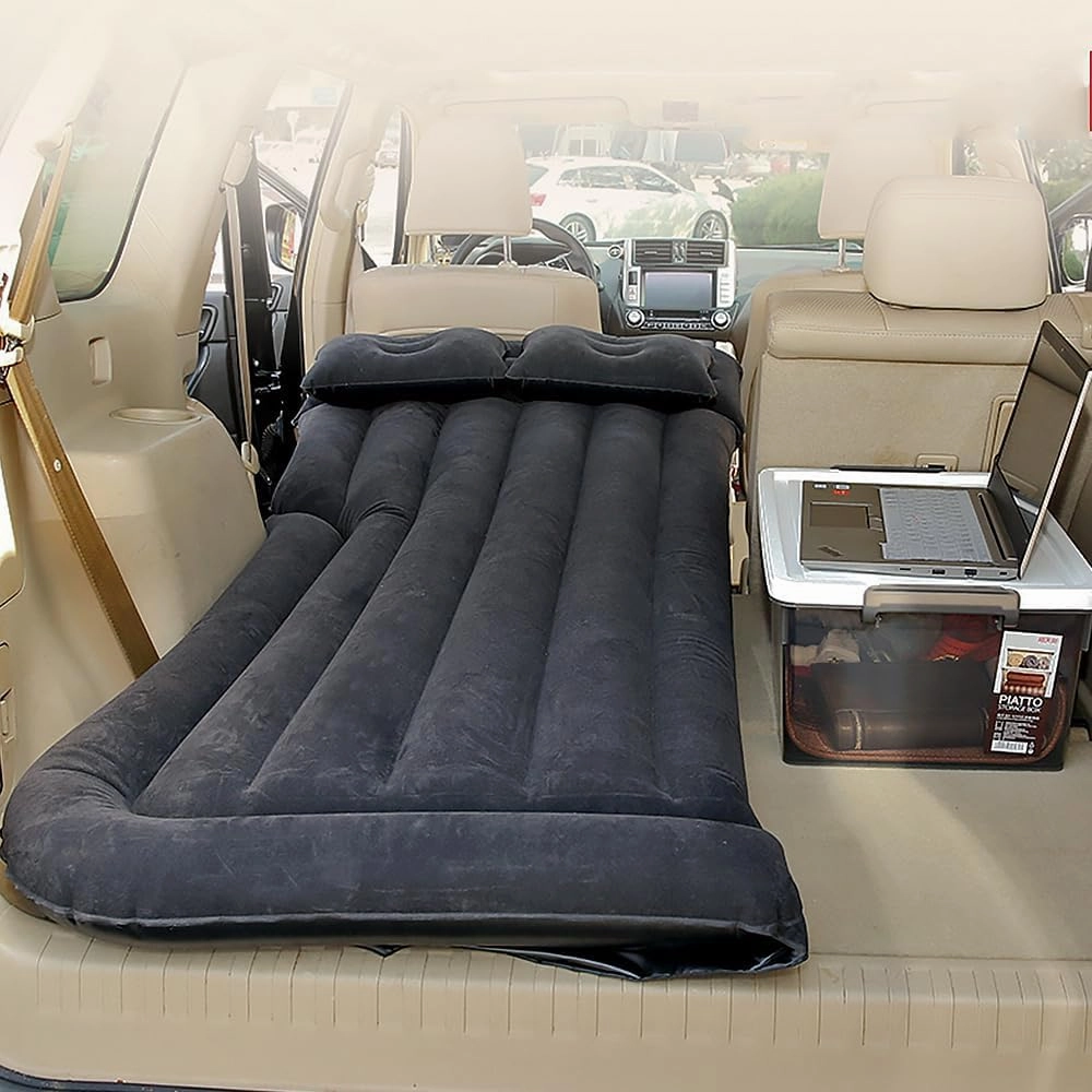 Car Inflatable Mattress for Jeep Grand Cherokee 2022 2023 2024 Rear Trunk Air Cushion Camping Travel Folding Self Inflating Sleeping Pad Back Seat Air Mattresses,Black