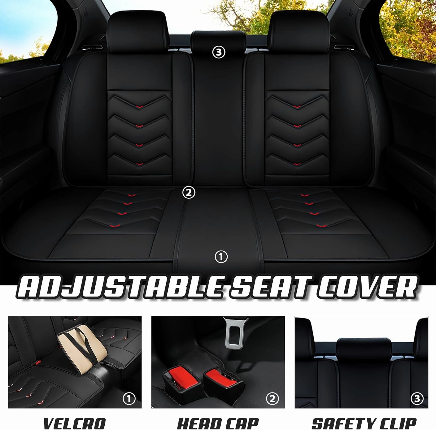 Car Seat Covers for Genesis GV80 2021-2025, Premium Nappa Leather Car Seat Cover, Stylish Sport Seat Covers， Automobile Seat Cover Sets.(Luxury 5 Seats/Black)