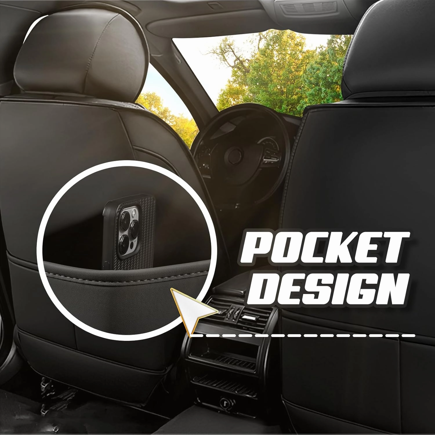 Car Seat Covers for Genesis GV80 2021-2025, Premium Nappa Leather Car Seat Cover, Stylish Sport Seat Covers， Automobile Seat Cover Sets.(Luxury 5 Seats/Black)